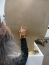 Jun Kaneko planning bronze head surface